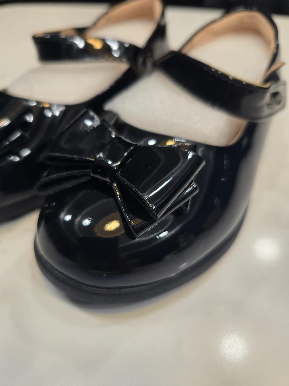 Girls' Black Bow Shoes